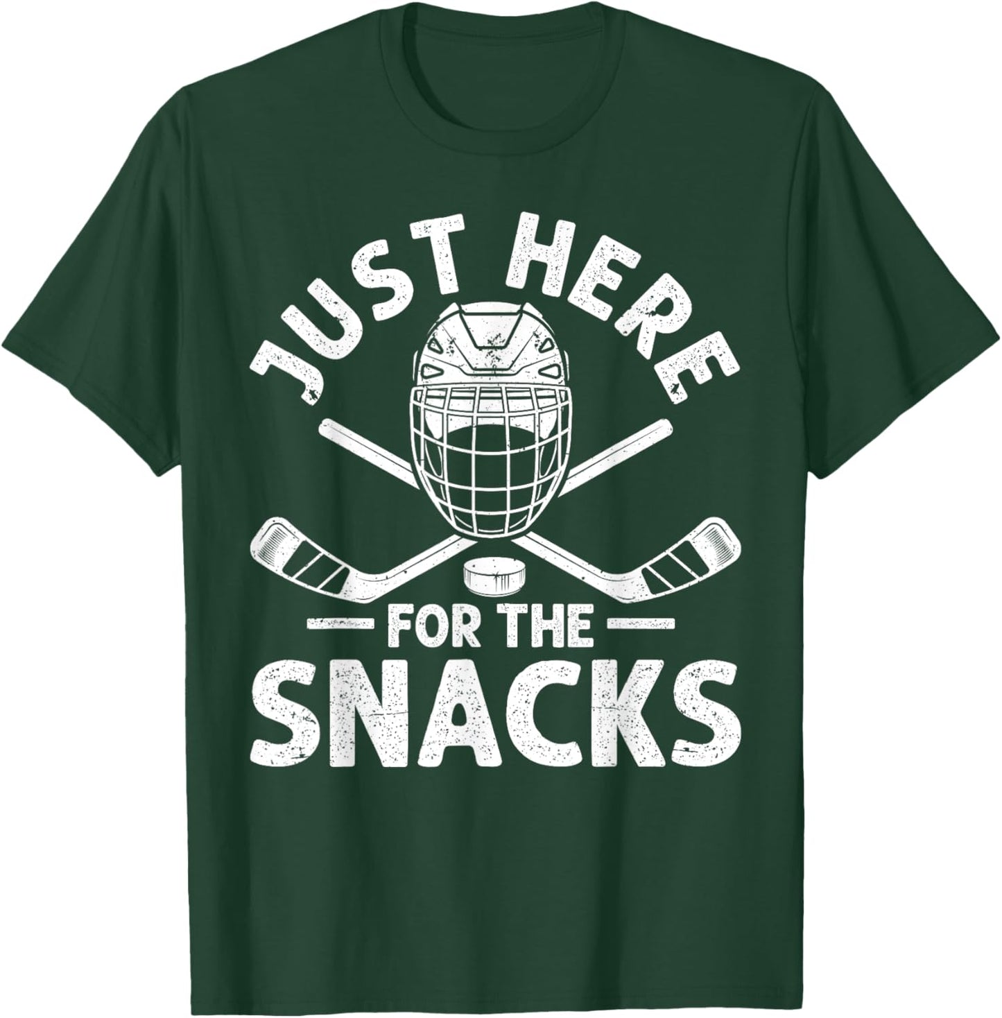 Just here for the Snacks Ice Hockey Fans Stadium Game T-Shirt - T-Shirt | Forest