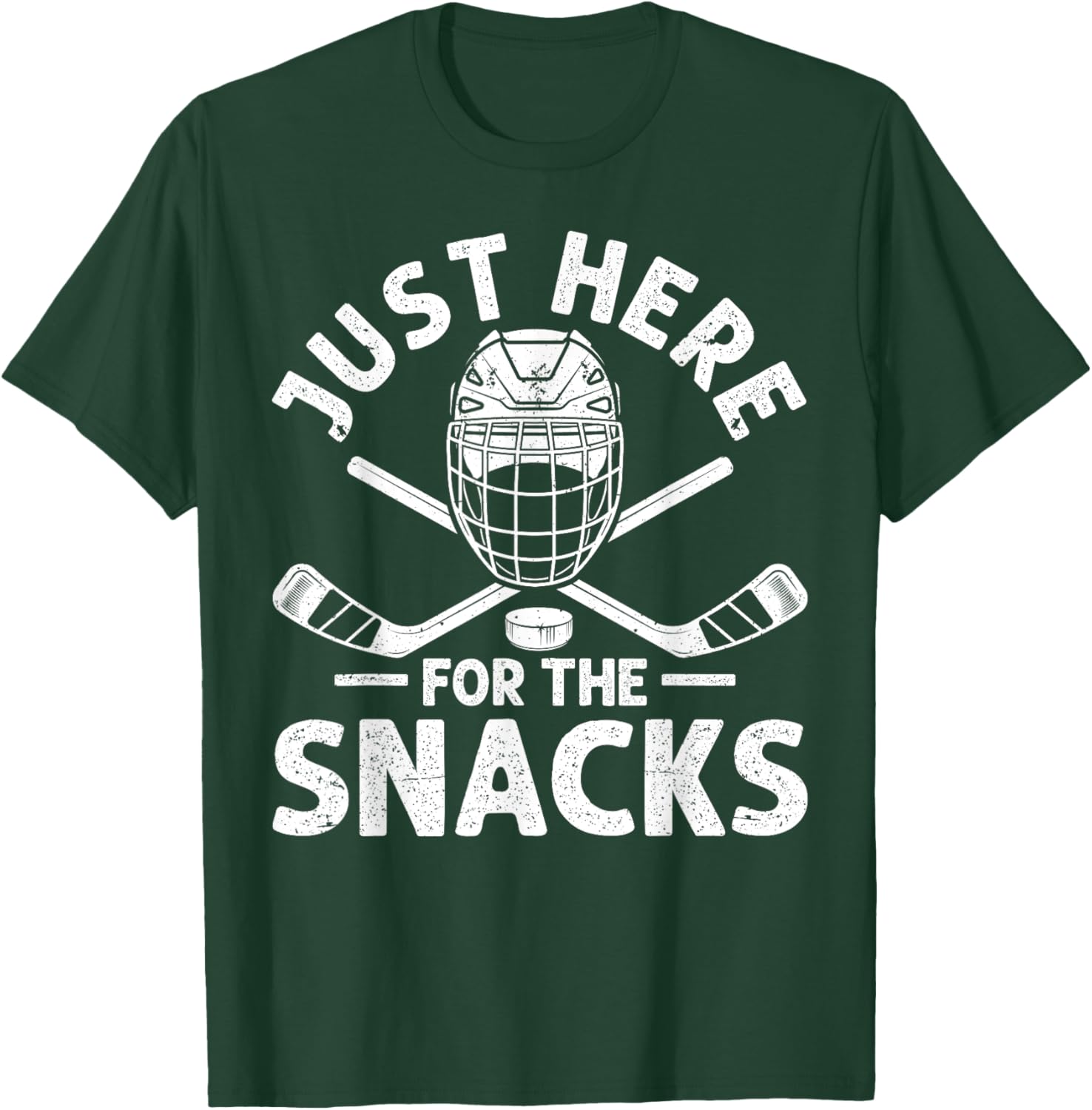 Just here for the Snacks Ice Hockey Fans Stadium Game T-Shirt - T-Shirt | Forest