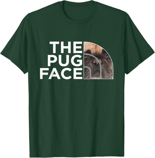 The Pug Face - Pup Puppy Owner Dog Lover Pet Breeder Women Kids T-Shirt - T-Shirt | Forest