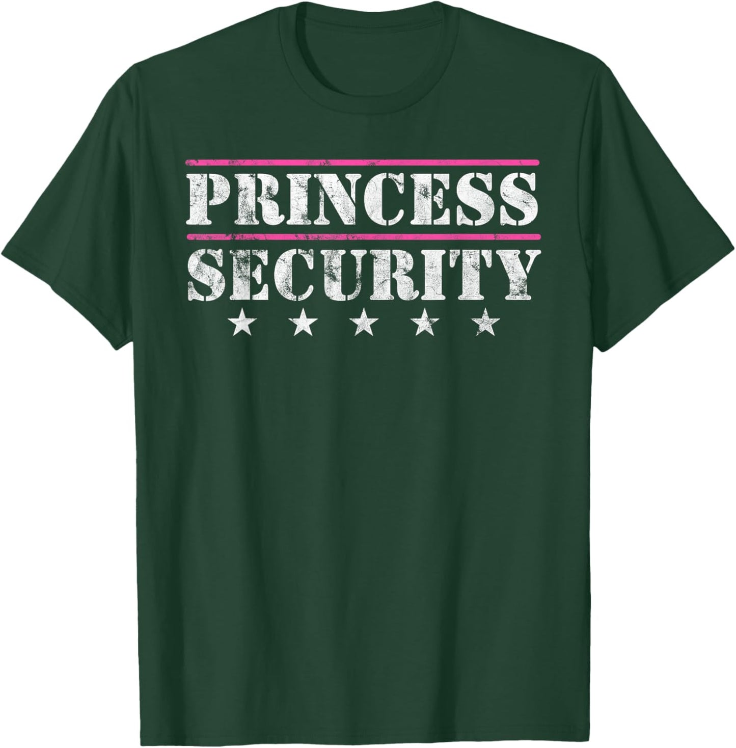 Family Matching Team Girl for Boyfriend Father Princess Security Birthday Party Funny Dad Mom Daughter - Black, Small T-Shirt - T-Shirt | Forest