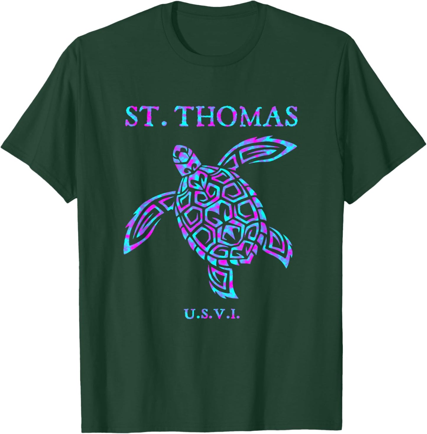 St Thomas USVI Sea Turtle Boys Girls Toddler T-Shirt - T-Shirt | Forest