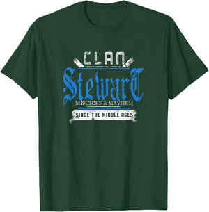 Clan Stewart Mischief and Mayhem Since The Middle Ages T-Shirt - T-Shirt | Forest