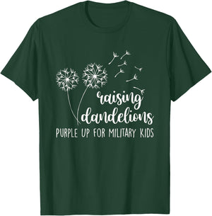 Purple Up For Military Kids Military Child Month Dandelion T-Shirt - T-Shirt | Forest
