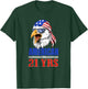 Funny 21st Birthday - USA Eagle Patriotic Gift Women Men T-Shirt - T-Shirt | Forest