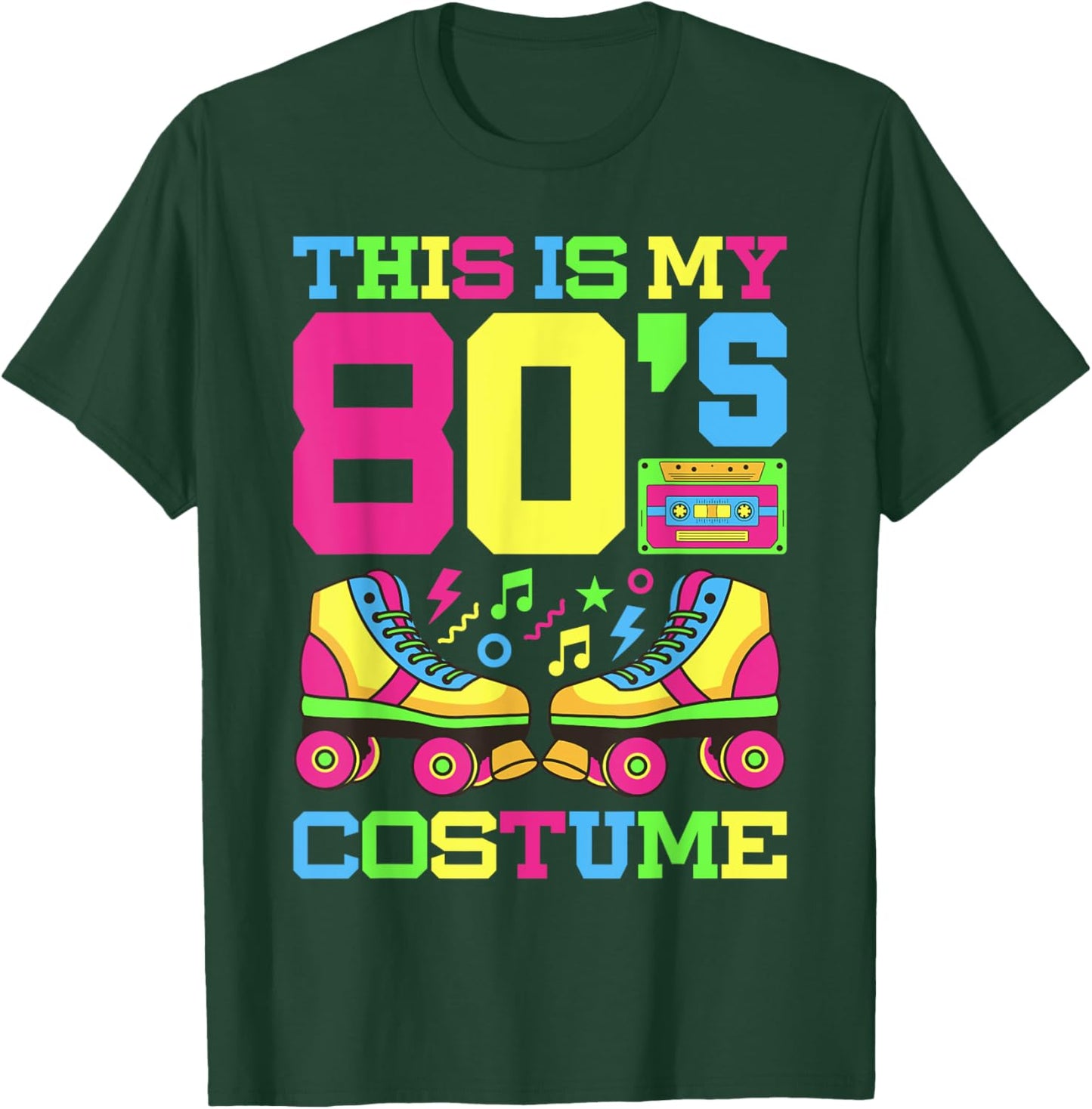 80s Costume 1980s Theme Party Eighties Styles Fashion Outfit T-Shirt - T-Shirt | Forest