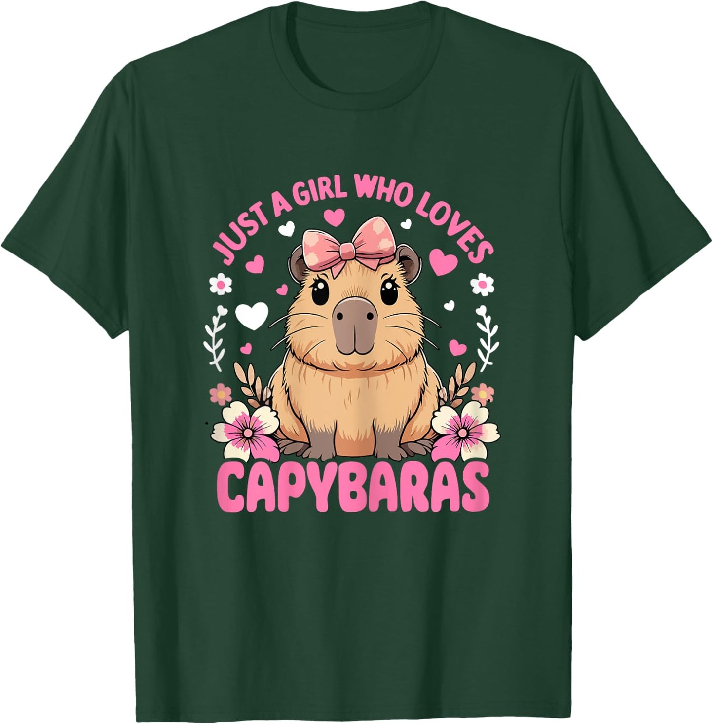 Just a Girl Who Loves Capybaras Graphic T-Shirt - T-Shirt | Forest