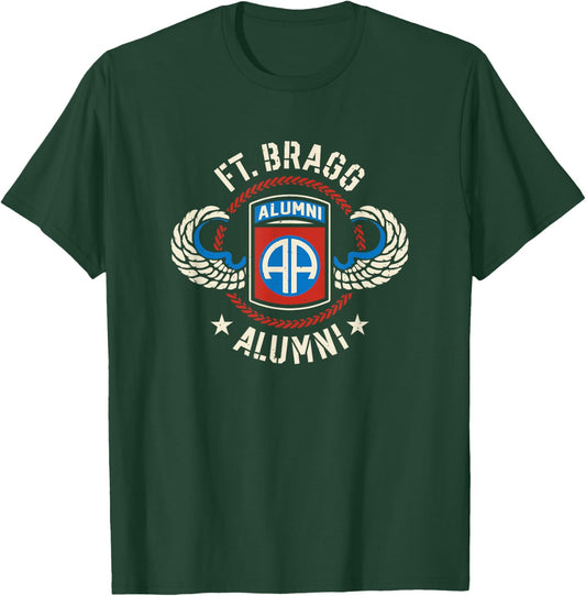 Ft Bragg Alumni 82nd Airborne Division Paratrooper T-Shirt - T-Shirt | Forest
