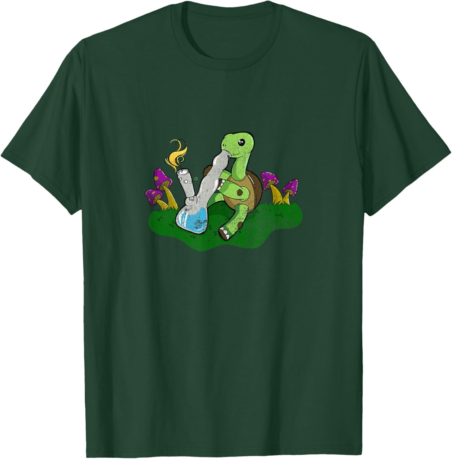 Marijuana Bong Turtle Cannabis Weed Cannabis Gift T-Shirt - T-Shirt | Forest