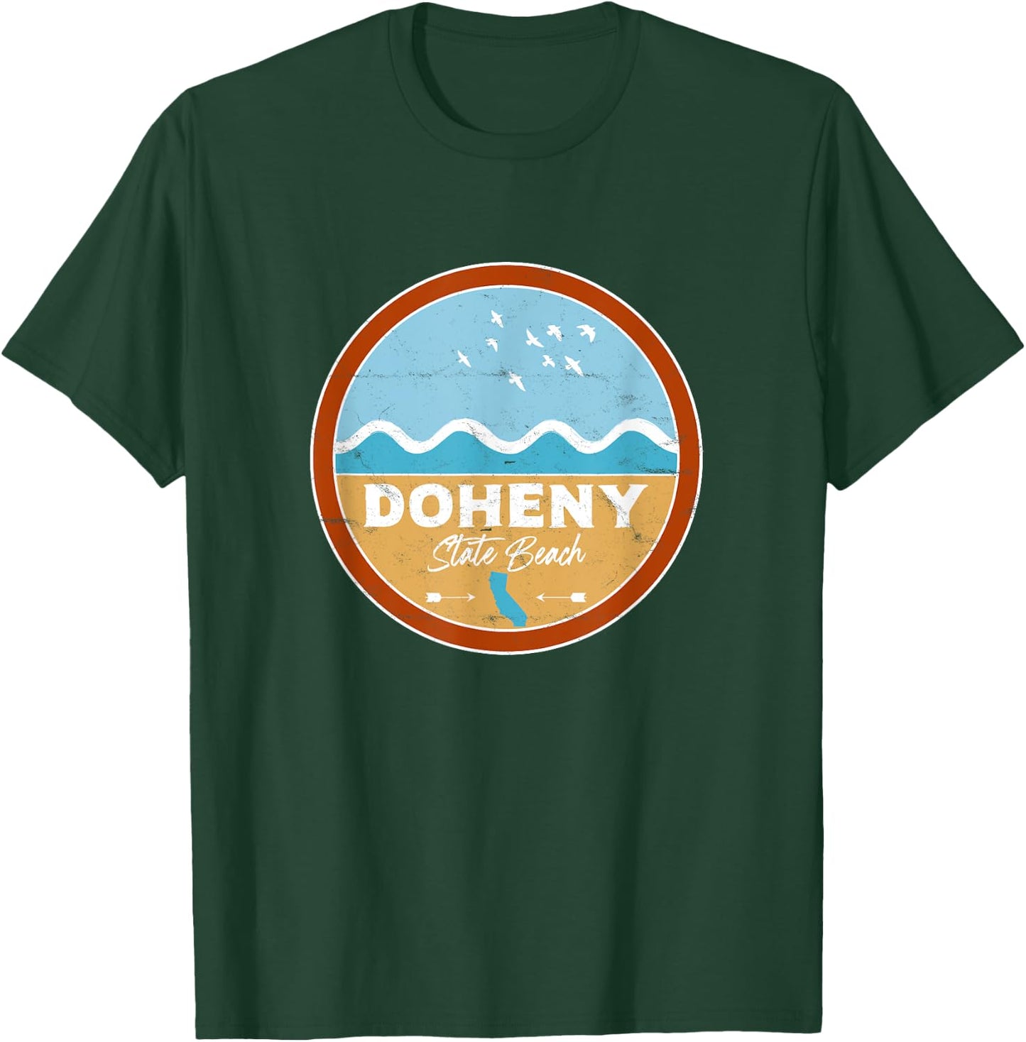 Doheny State Beach California CA Beach Lover Waves T-Shirt - T-Shirt | Forest