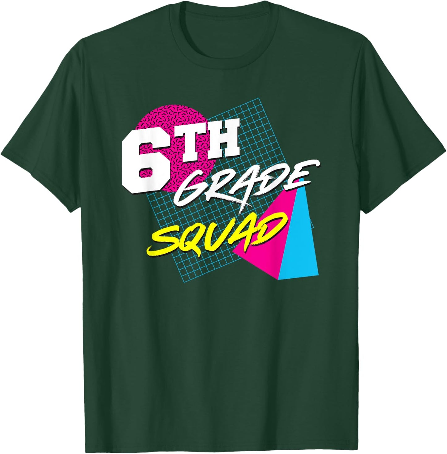 6th Grade Squad - Vintage 80s Style Teacher Team Women Kids T-Shirt - T-Shirt | Forest