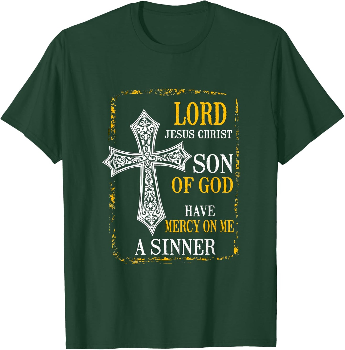 Jesus Prayer - Eastern Orthodox & Catholic Christian Faith T-Shirt - T-Shirt | Forest