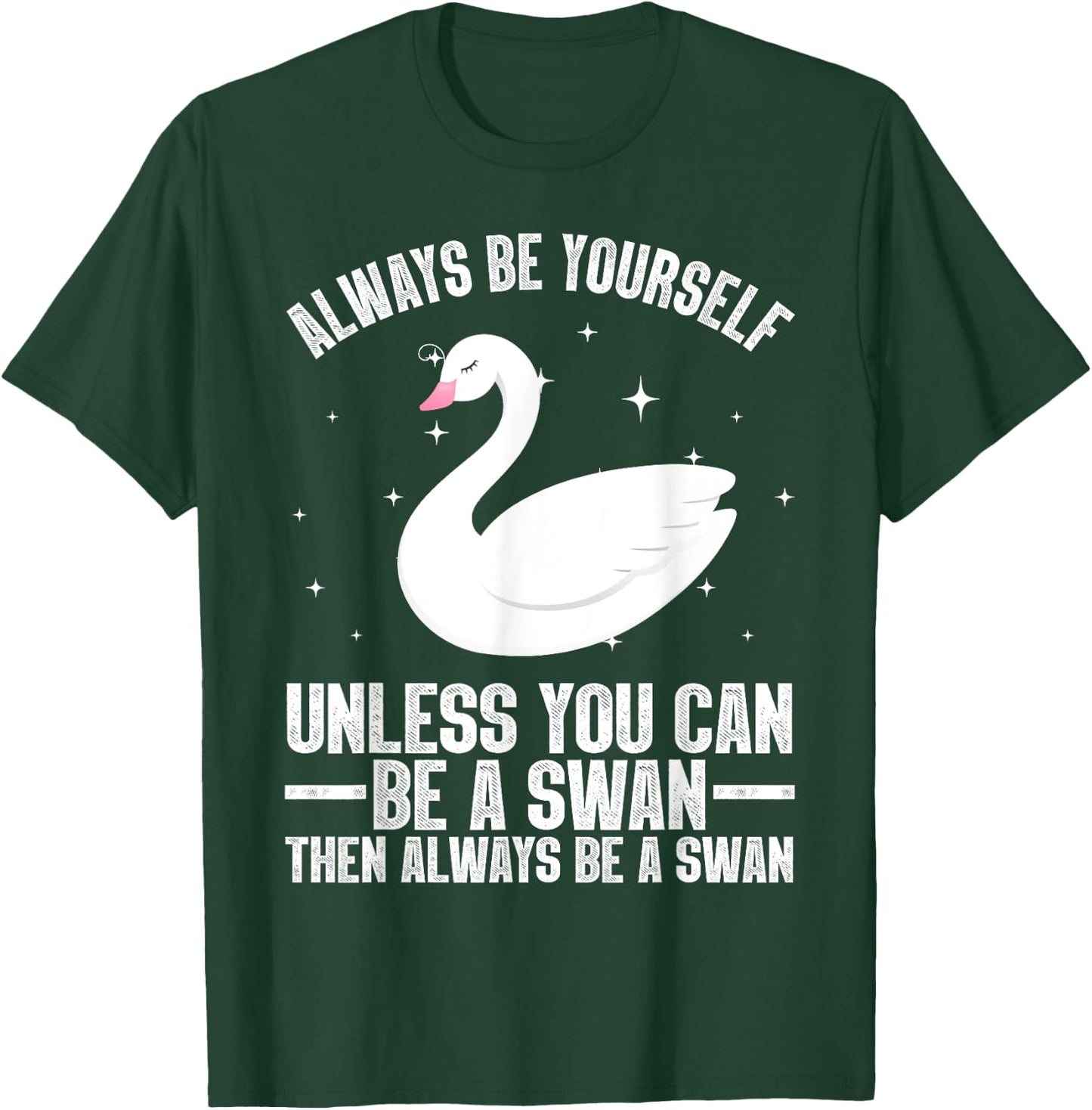 Cool Swan Design Women Waterfowl Bird Swan Lovers T-Shirt - T-Shirt | Forest