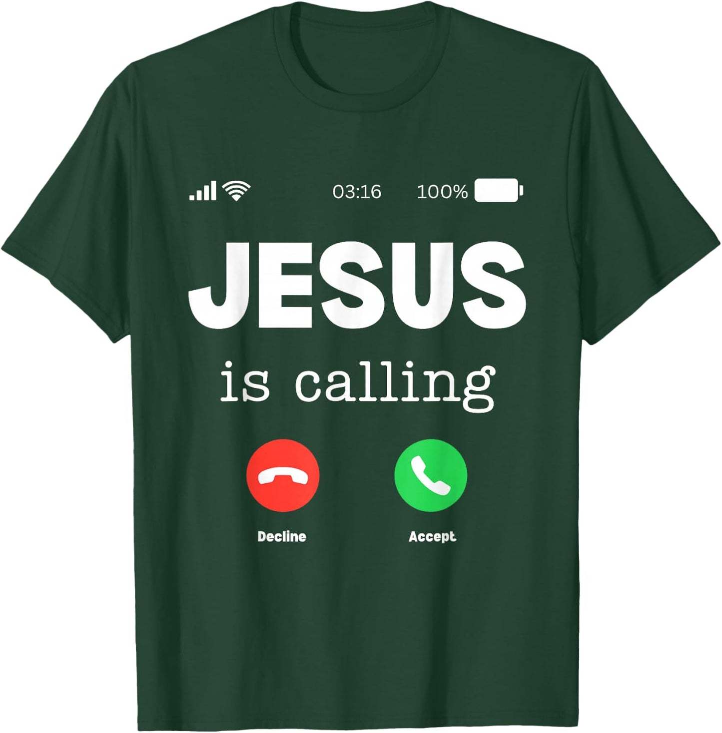 Classic Jesus Is Calling T-Shirt - T-Shirt | Forest