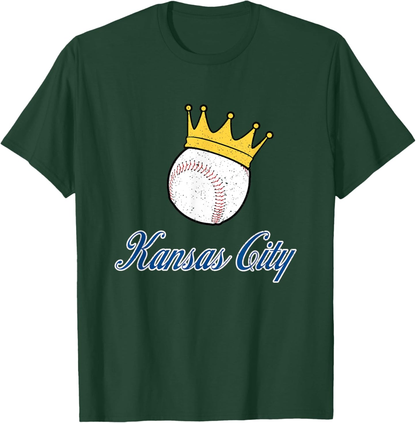 Vintage Baseball And Crown Kansas City T-Shirt - T-Shirt | Forest
