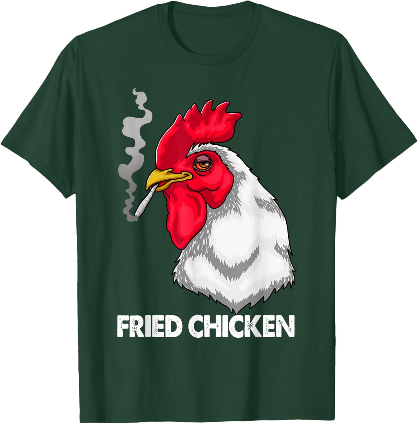 Funny Fried Smoking Chicken Shirt Flock Boss Women T-Shirt - T-Shirt | Forest