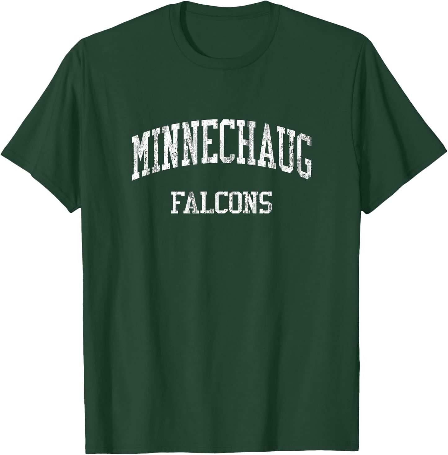 Minnechaug High School HS Wilbraham MA Vintage Sports T-Shirt - T-Shirt | Forest
