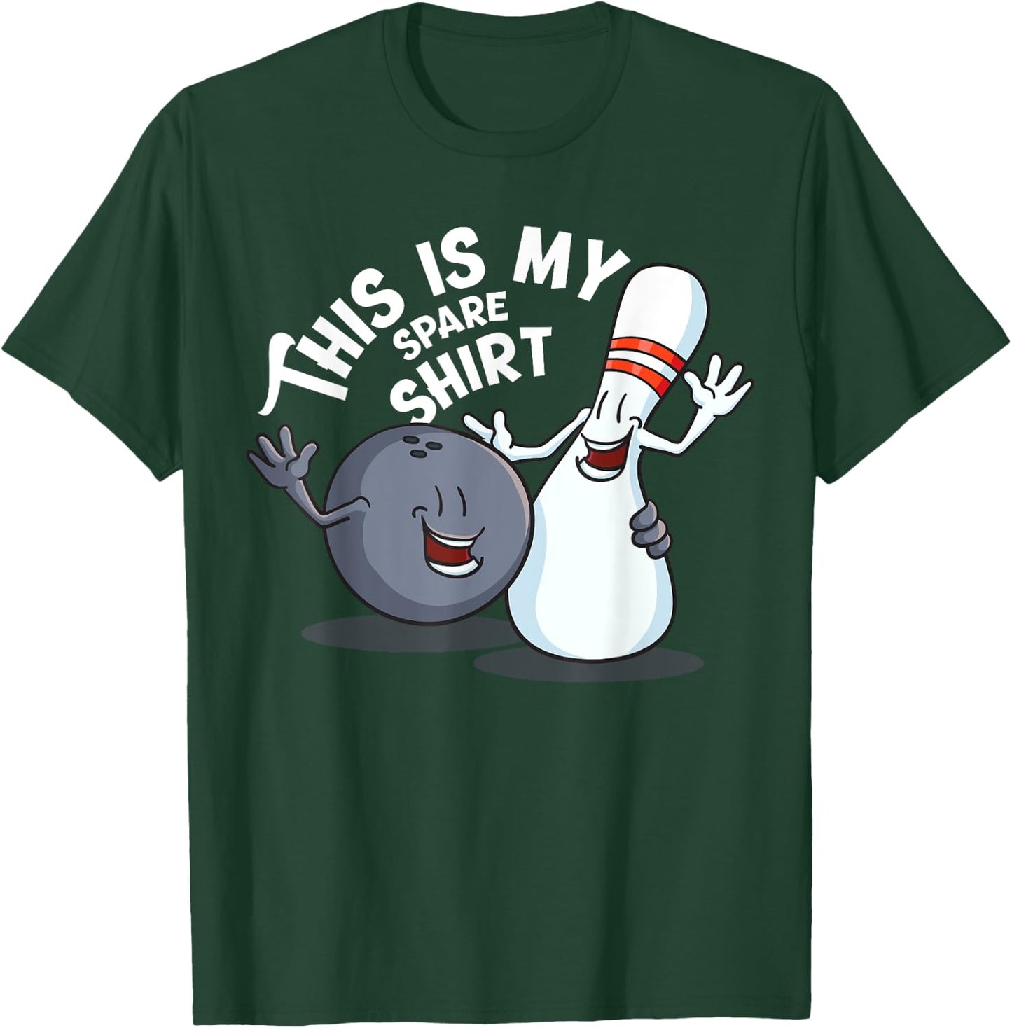 Funny This is My Spare Bowling Game Gift Women Kids T-Shirt - T-Shirt | Forest