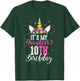 Its My Daughters 10th Birthay Girl Gift Unicorn Birthday T-Shirt - T-Shirt | Forest