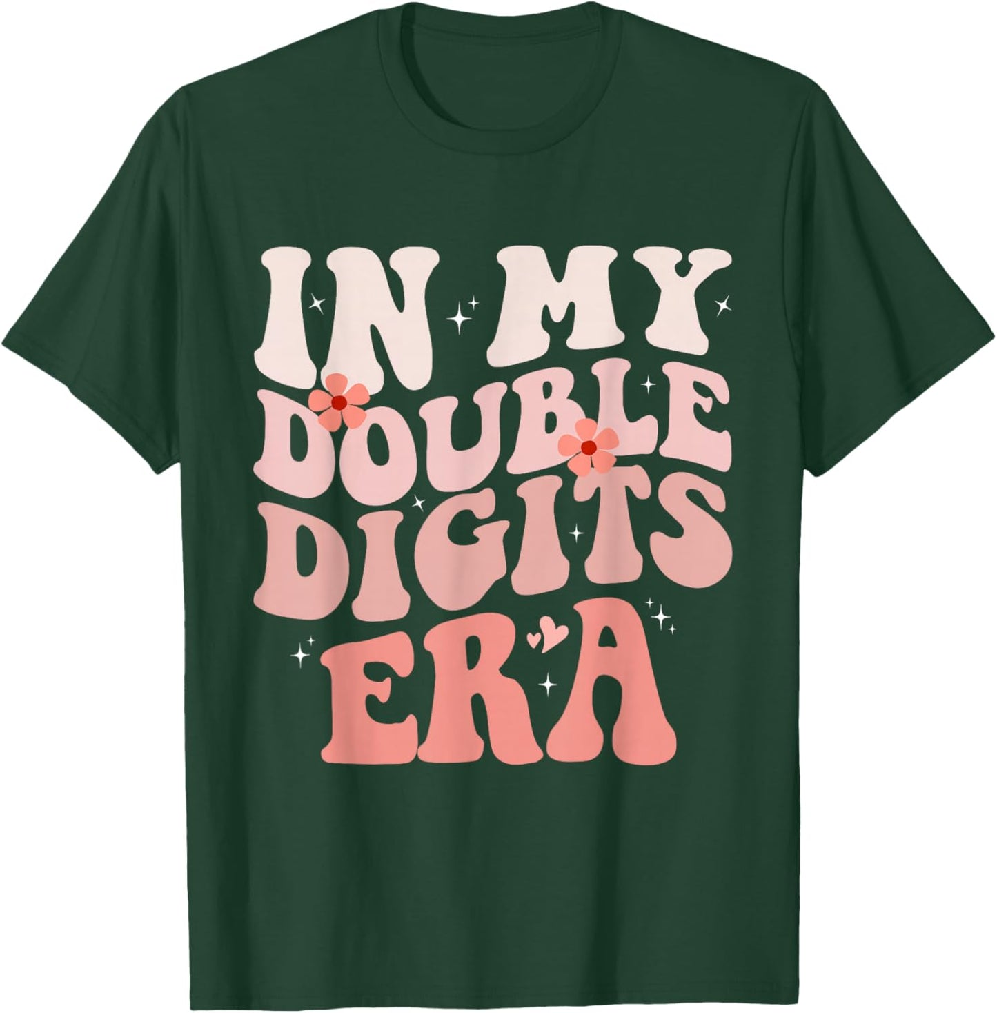 Birthday Groovy Era Girls In My Double Digits Era T-Shirt - T-Shirt | Forest