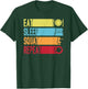 Daily Workout Gift Vintage Eat Sleep Squat Repeat Gym T-Shirt - T-Shirt | Forest