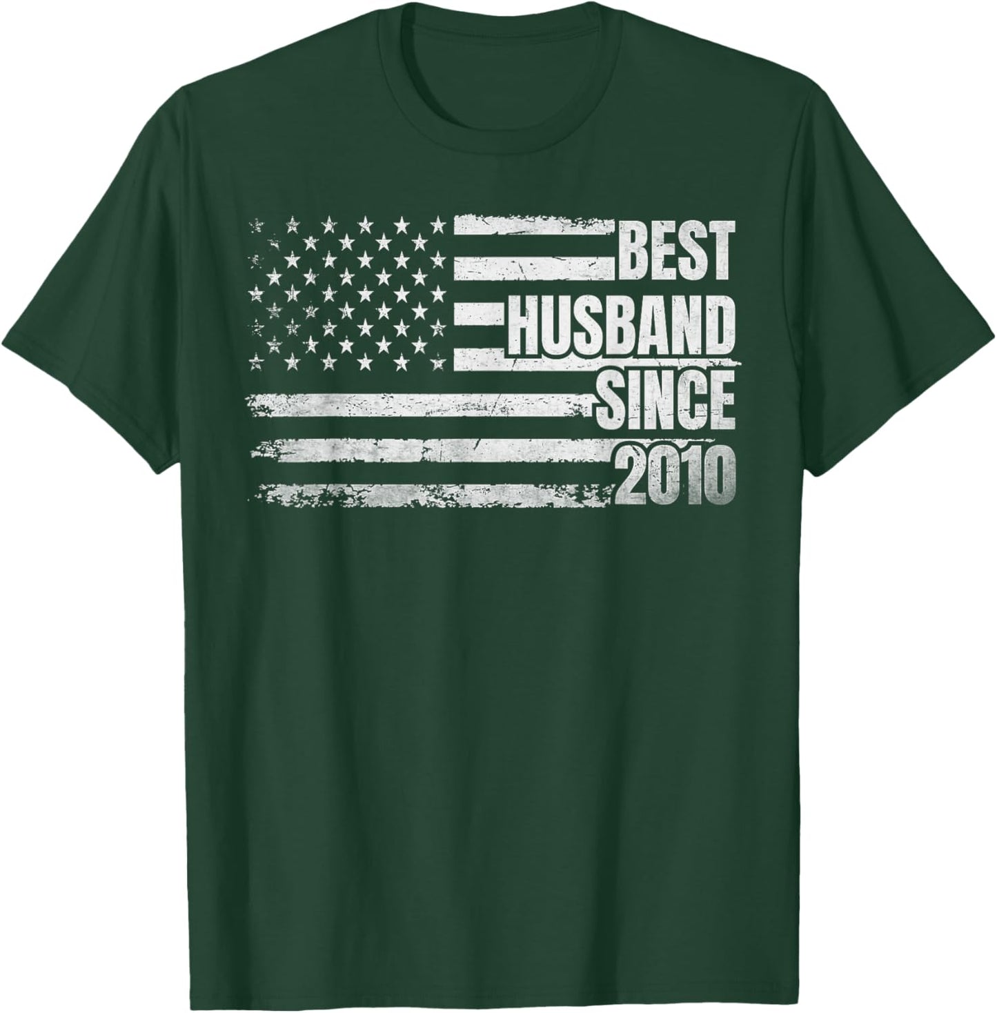 Best Husband Since 2010 14th Vintage Wedding Anniversary T-Shirt - T-Shirt | Forest