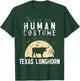 Halloween Human Costume Texas Longhorn Creepy Horror T-Shirt - T-Shirt | Forest