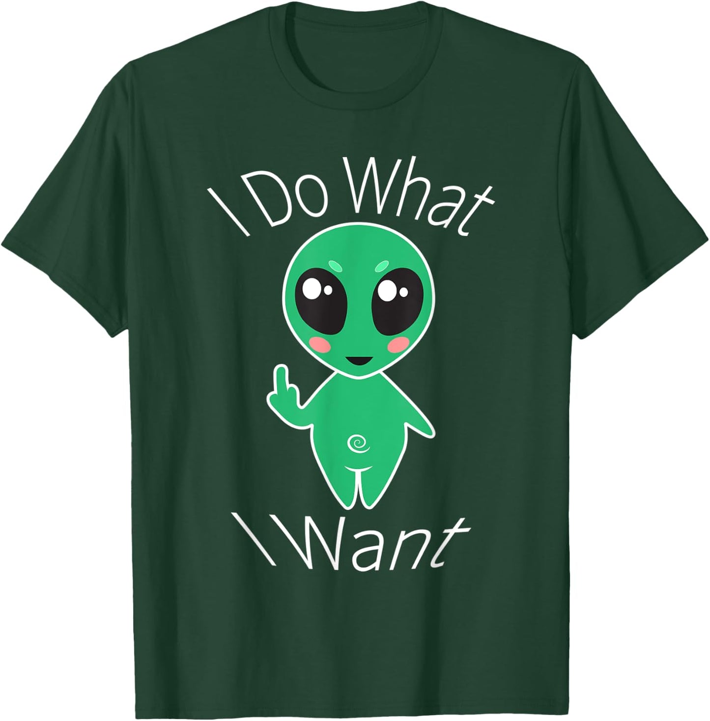 This Alien does what it wants cute alien flipping bird T-Shirt - T-Shirt | Forest