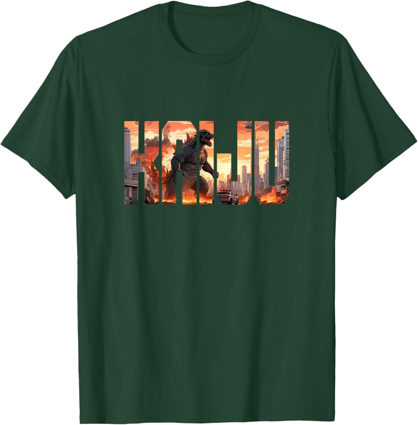 Japanese Kaiju Monster Attacking Tokyo Japan T-Shirt - T-Shirt | Forest