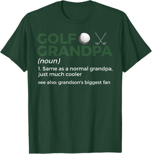 Golf Grandpa Definition Golfing Grandson's Biggest Fan T-Shirt - T-Shirt | Forest