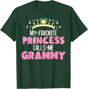 My Favorite Princess Calls Me Grammy Funny Cute Grandma T-Shirt - T-Shirt | Forest
