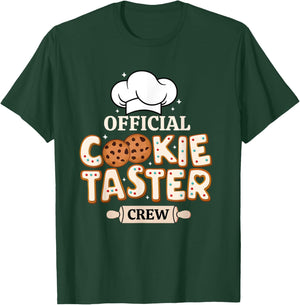 Official Cookie Taster Crew Funny Baking Team Family Holiday T-Shirt - T-Shirt | Forest