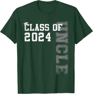 Uncle Senior 2024 Proud Uncle Of A Class Of 2024 Graduate T-Shirt - T-Shirt | Forest