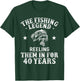 40th birthday Fisherman Fishing Legend T-Shirt - T-Shirt | Forest