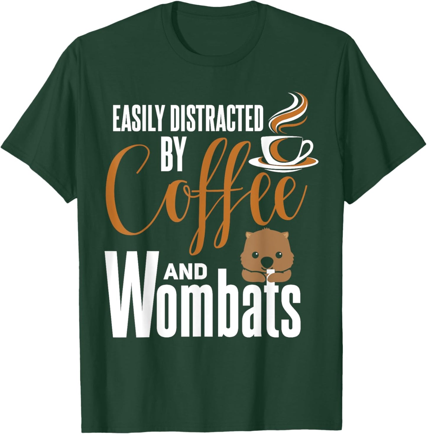 Wombat Shirt Funny Coffee Lover Cute Wombat Lover T-Shirt - T-Shirt | Forest