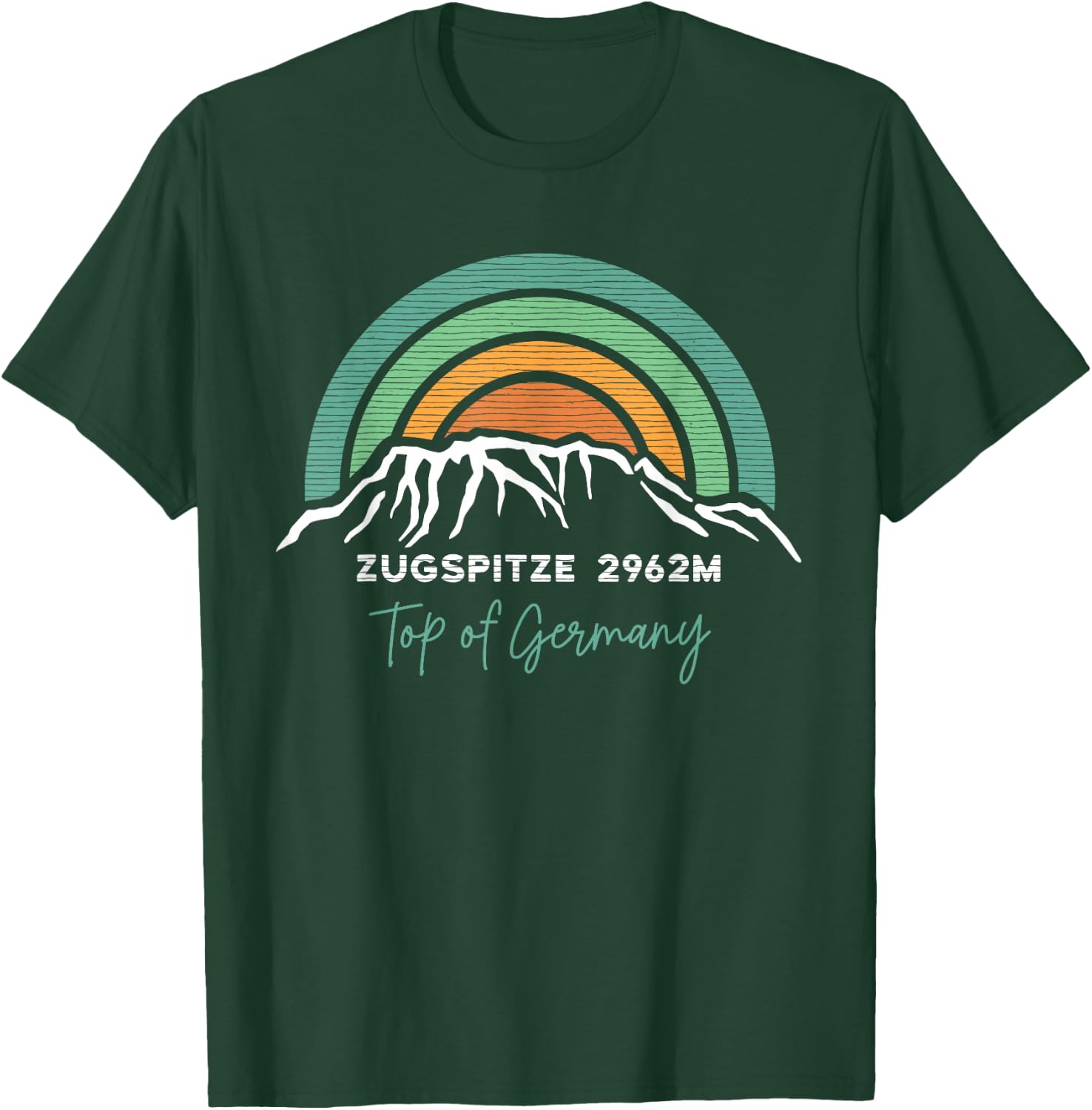 Zugspitze German Mountain Germany Garmisch Hiking Souvenir T-Shirt - T-Shirt | Forest