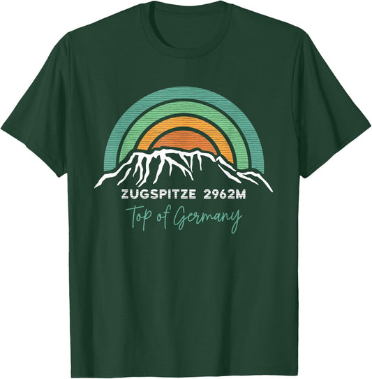 Zugspitze German Mountain Germany Garmisch Hiking Souvenir T-Shirt - T-Shirt | Forest