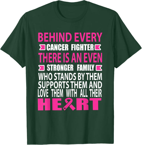 Fighter and strong family Breast cancer awareness cancer