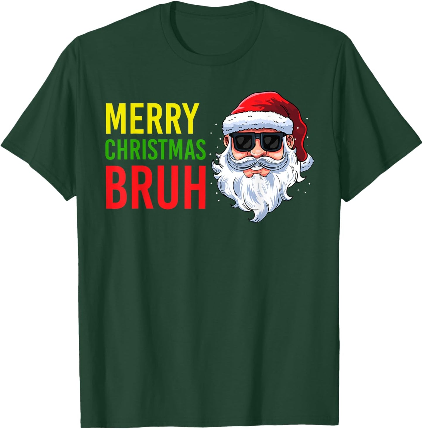 Merry Christmas Bruh Meme Funny Saying for Brother Boys Men T-Shirt - T-Shirt | Forest