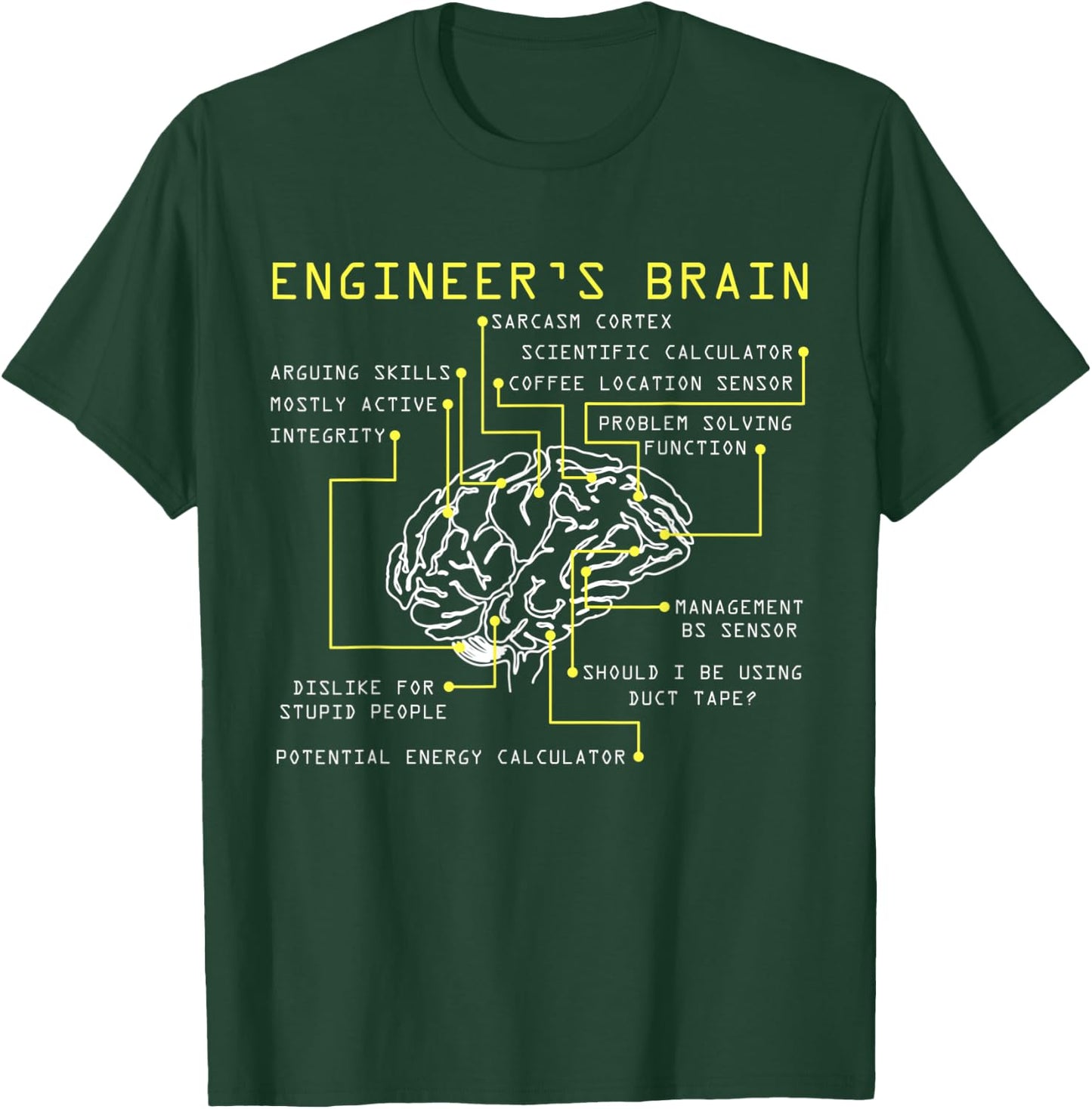 Engineer´s Brain Engineer Gift Engineering Process T-Shirt - T-Shirt | Forest