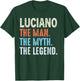 Luciano The Legend Name Personalized Cute Idea Men Vintage T-Shirt - T-Shirt | Forest