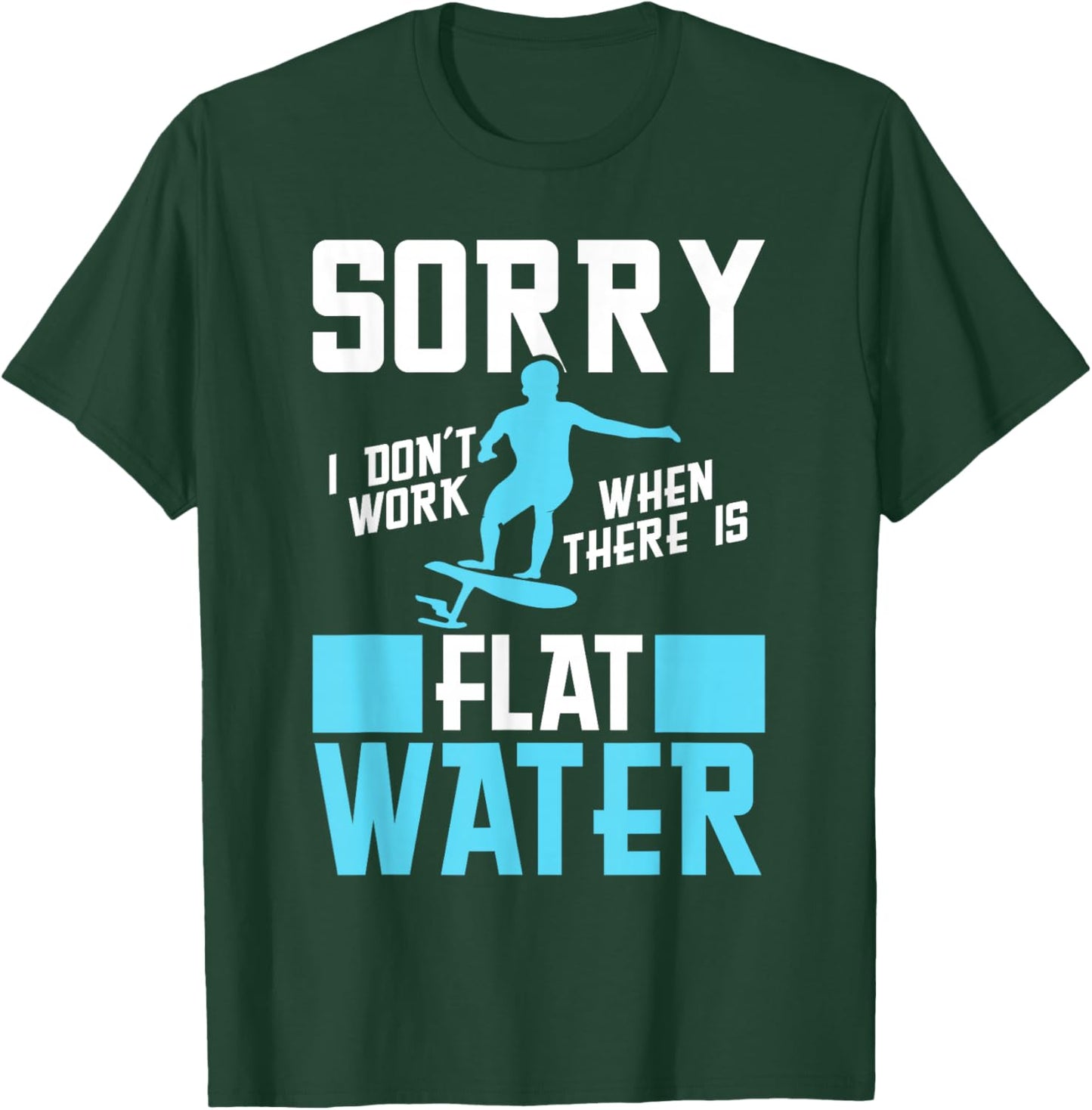 Hydrofoiling Efoil Surfer Hydrofoil Surfing Board Efoiler T-Shirt - T-Shirt | Forest