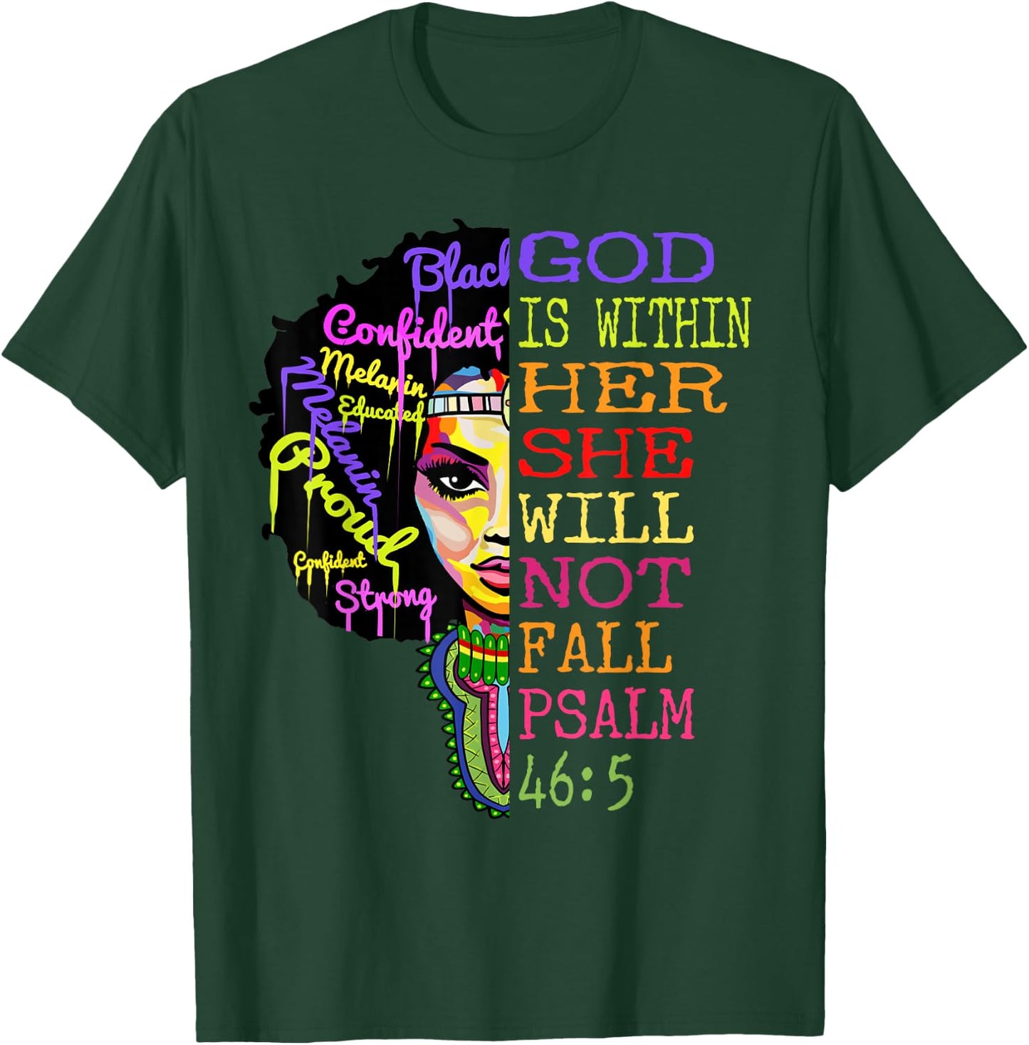 God is Within Her She Will Not Fall Christian Inspirational T-Shirt - T-Shirt | Forest