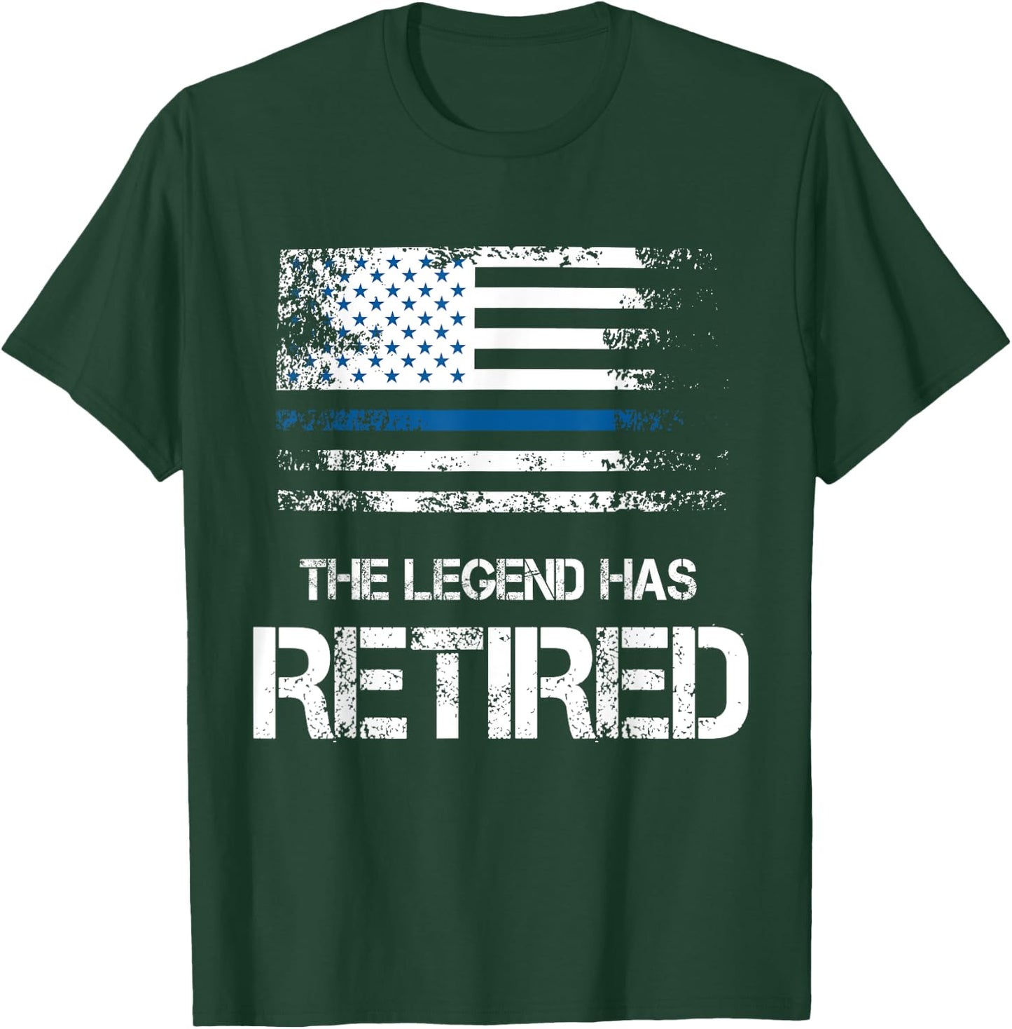 The Legend Has Retired Shirt Police Officer Retirement Gift T-Shirt - T-Shirt | Forest