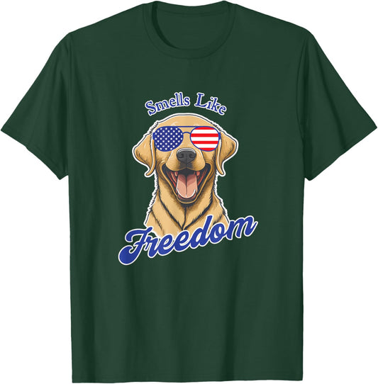 Yellow Lab American Flag Patriotic 4th of July Vintage Men T-Shirt - T-Shirt | Forest