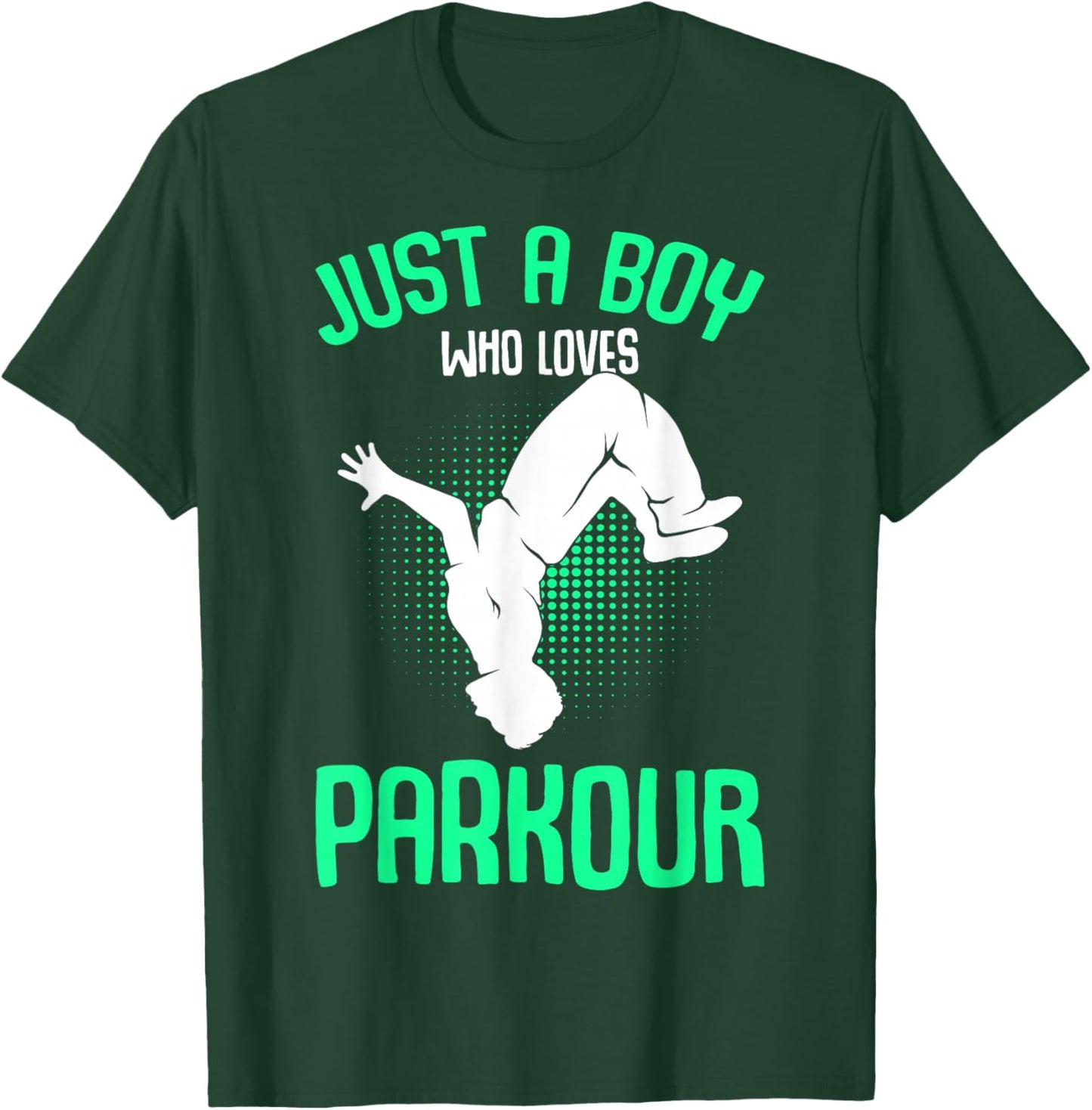 Just a Boy who Loves Parkour Freerunner Traceur Boys Kids T-Shirt - T-Shirt | Forest