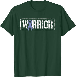 Stomach Cancer Warrior - Periwinkle Military Style Ribbon T-Shirt - T-Shirt | Forest