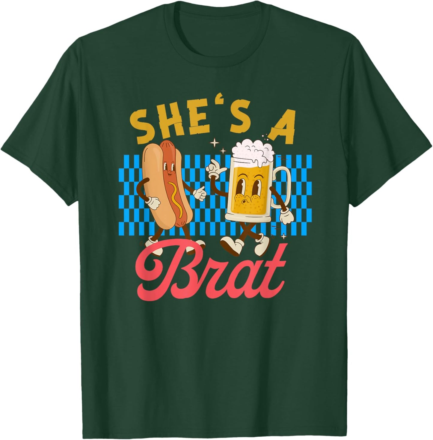Oktoberfest Couples She’s A Brat Drinking German Beer T-Shirt - T-Shirt | Forest