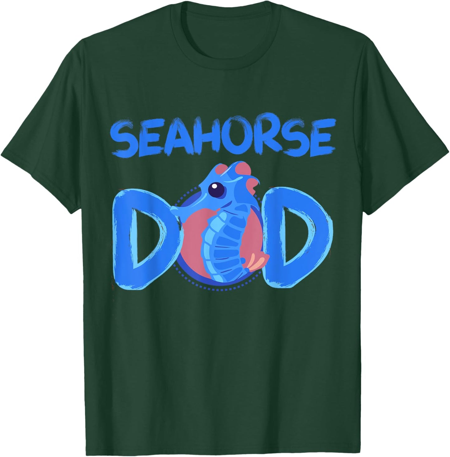 Seahorse Dad Clothes Art Outfit Father's Day Gift Seahorse T-Shirt - T-Shirt | Forest