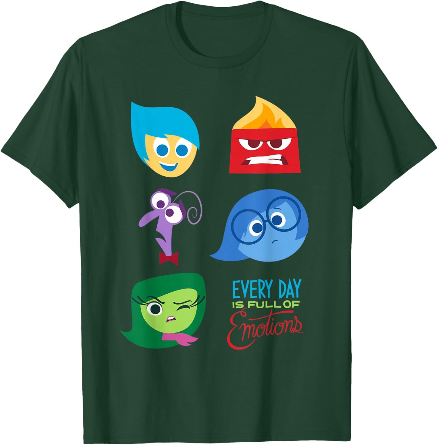 Disney Pixar Inside Out Full of Emotions Character T-Shirt - T-Shirt | Forest
