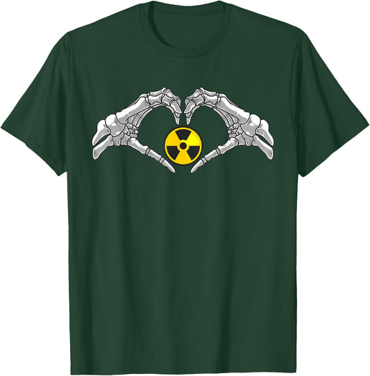 Funny Radioactive Gift Cool Nuclear Biohazard Logo T-Shirt - T-Shirt | Forest